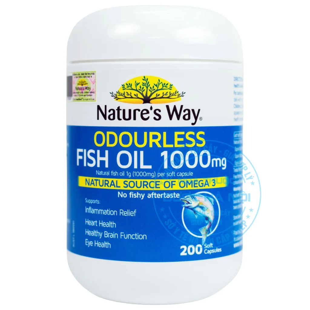 Viên uống Nature's Way Odourless Fish Oil 1000mg