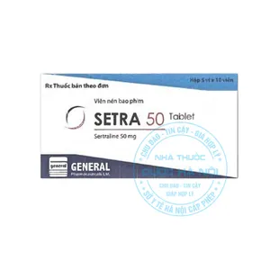 Thuốc Setra 50 Tablet điều trị rối loạn tâm thần trầm cảm, hoảng sợ, lo âu