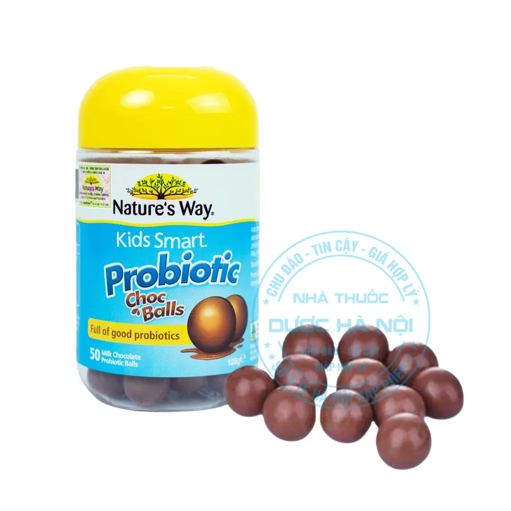 Viên nhai Nature's Way Kids Smart Probiotic Choc Balls