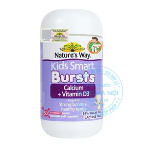 Viên uống Nature's Way Kids Smart Bursts Calcium + Vitamin D3 bổ sung canxi cho trẻ em