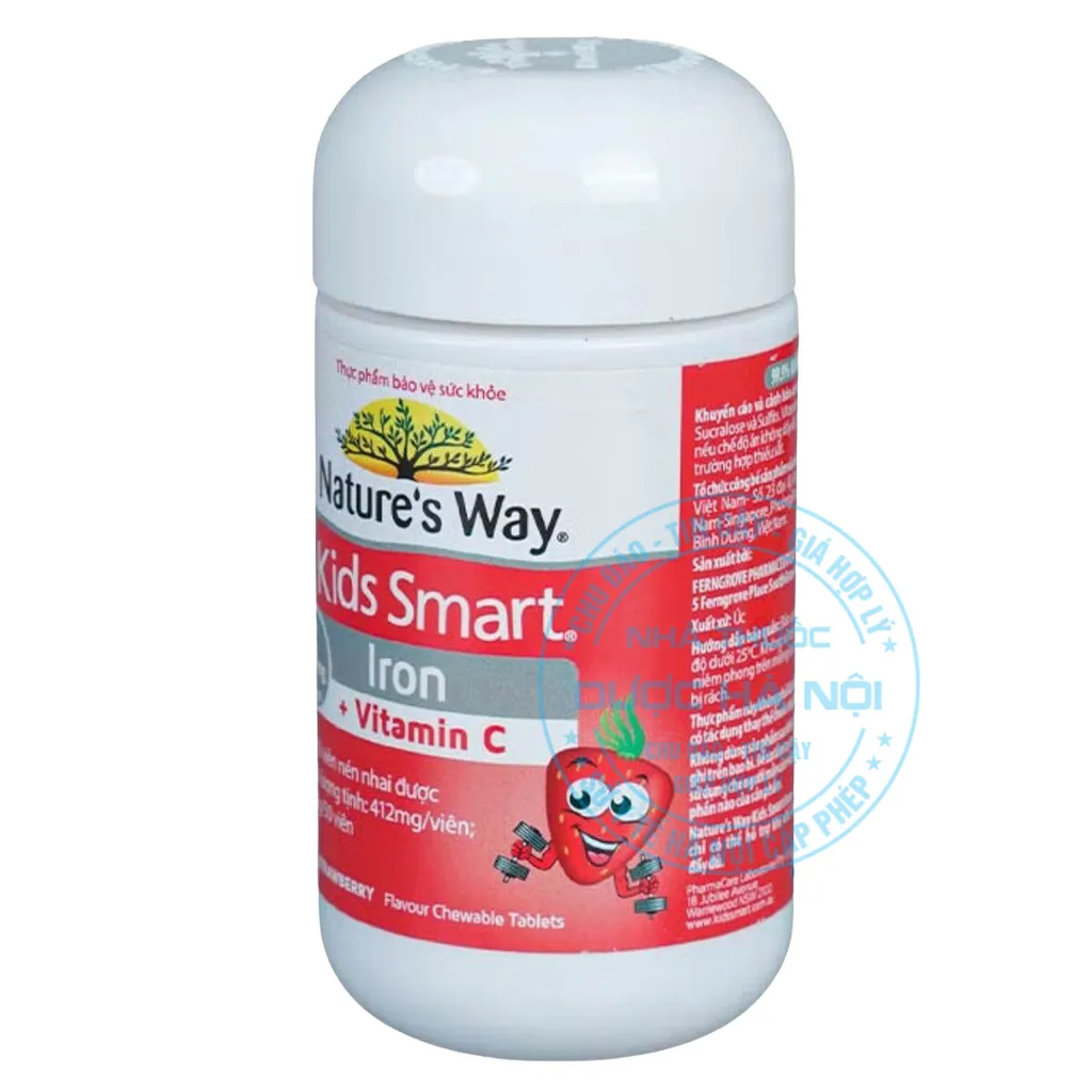 Viên nhai Nature’s Way Kids Smart Iron + Vitamin C