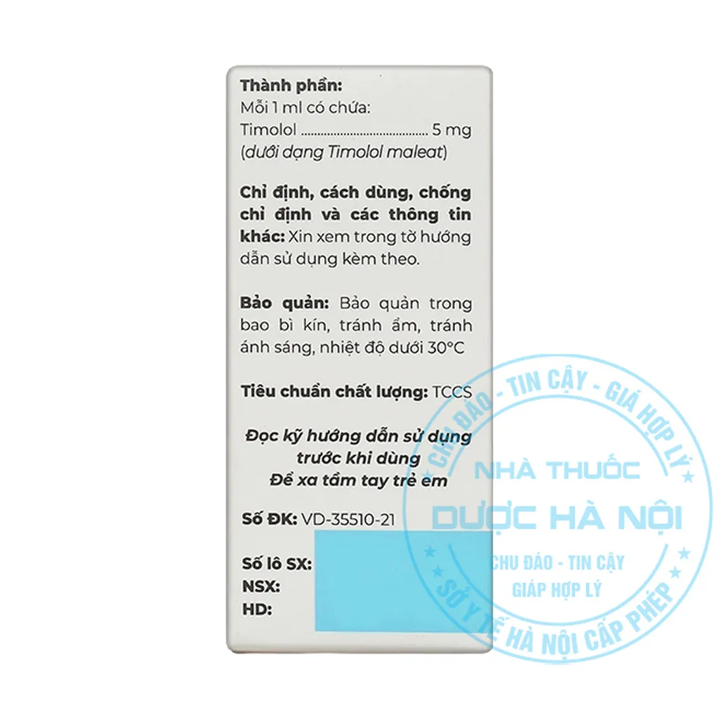Thuốc nhỏ mắt Timo drop 5mg/ml