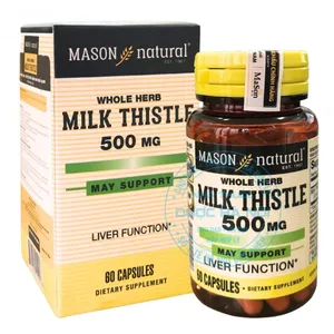 Viên uống Mason Milk thistle 500mg bảo vệ, cải thiện chức năng gan và hỗ trợ quá trình giải độc