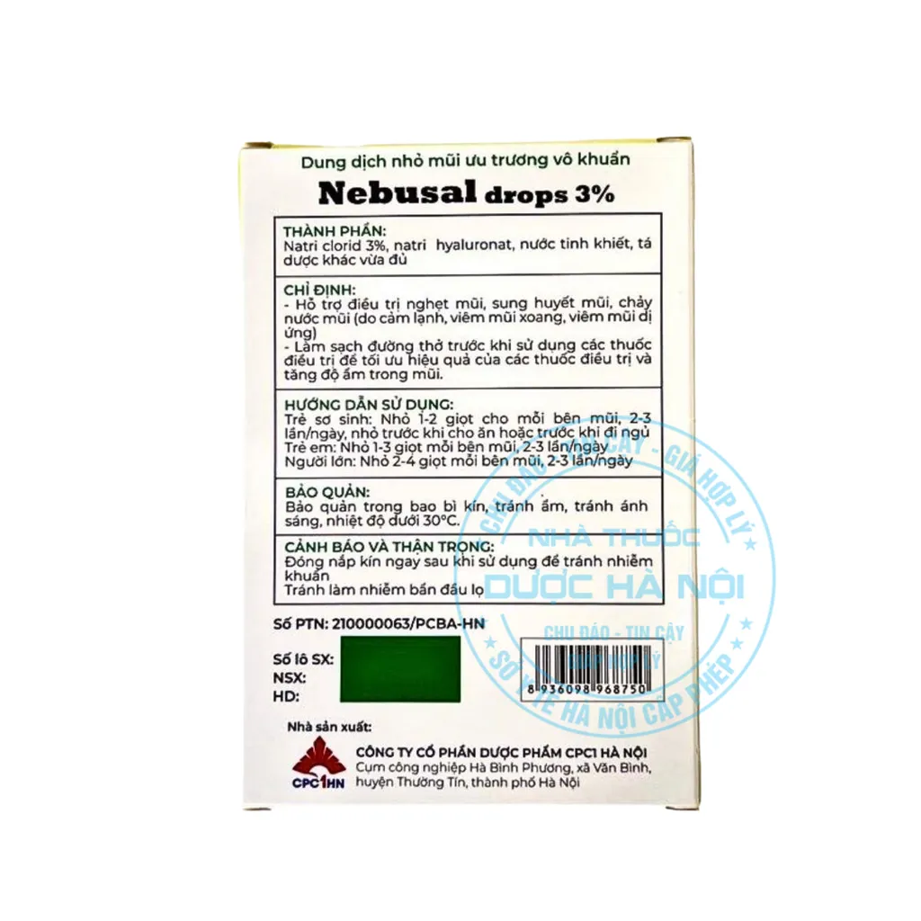 Nhỏ mũi Nebusal Drop 3%