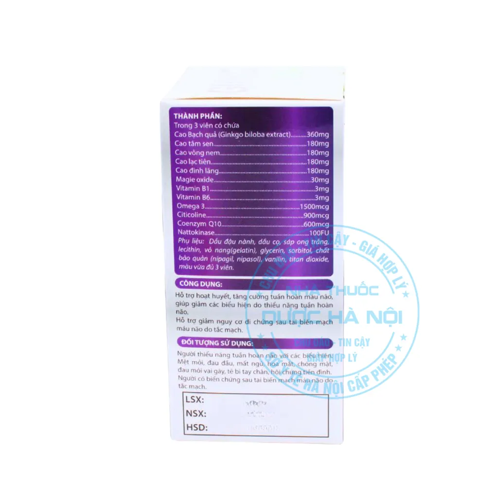 Viên uống Ginkgo Natto 360 Q10 Gold