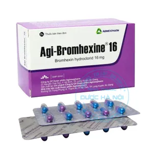 Thuốc Agi-Bromhexine 16mg điều trị rối loạn tiết dịch phế quản