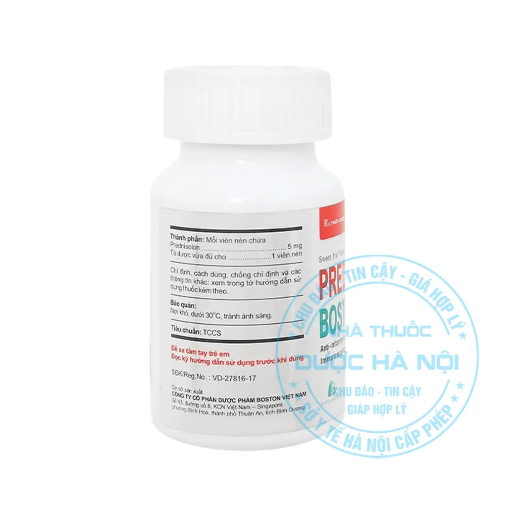 Thuốc Prednisolon Boston 5mg