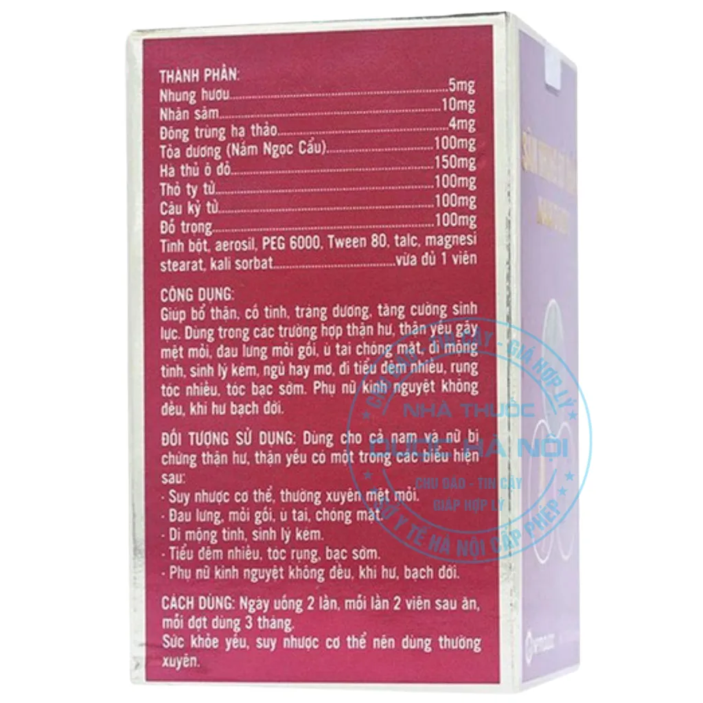 Viên uống Sâm Nhung Bổ Thận Nam Dược