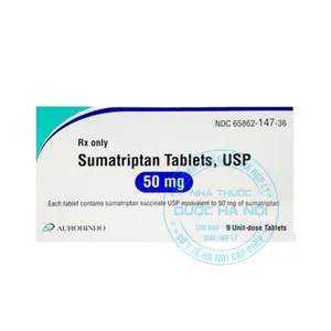 Thuốc Sumatriptan Tablets USP 50mg điều trị cơn đau nửa đầu cấp tính