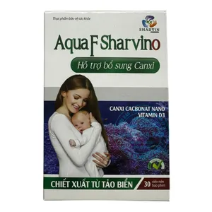 Viên uống Canxi Aqua F Sharvino bổ sung canxi hỗ trợ hệ xương khỏe mạnh