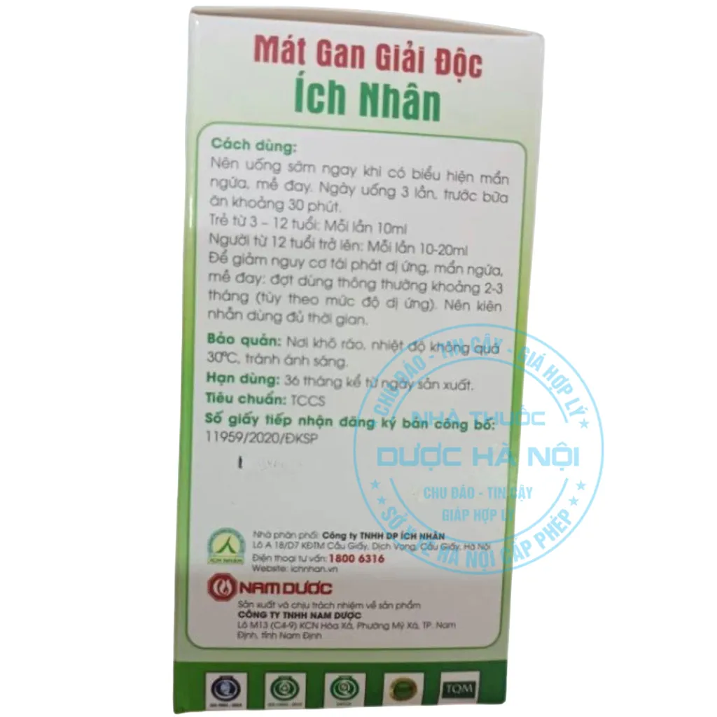 Siro Mát Gan Giải Độc Ích Nhân