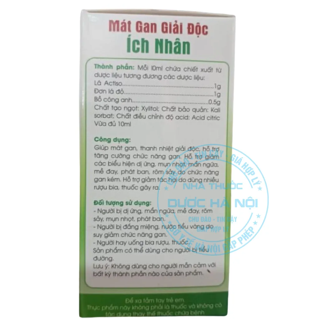Siro Mát Gan Giải Độc Ích Nhân