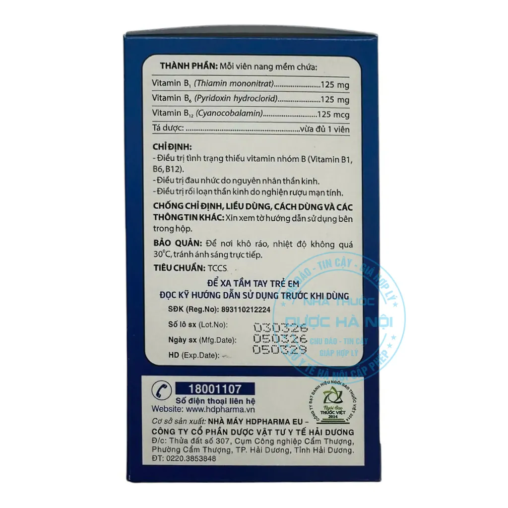 Viên uống Stavimin Vitamin 3b