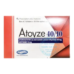 Thuốc hạ mỡ máu Atovze 40/10 điều trị kiểm soát lipid máu, giảm thiểu nguy cơ mắc các bệnh lý