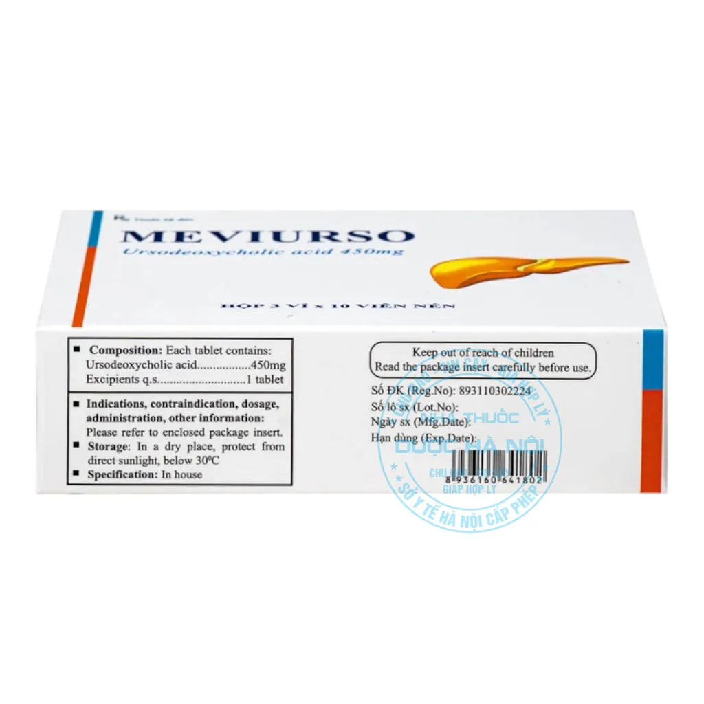Thuốc trị sỏi mật Meviurso 450mg