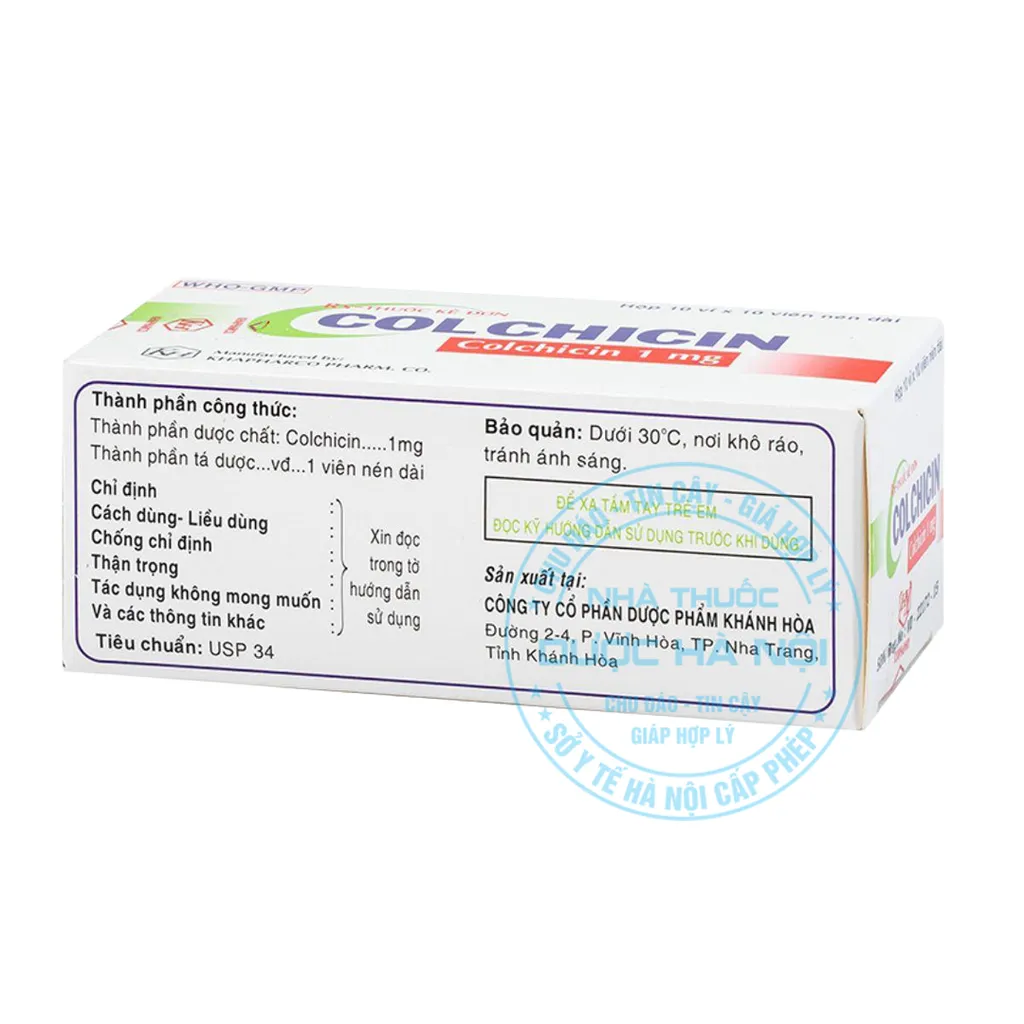 Thuốc Colchicin 1mg Khapharco