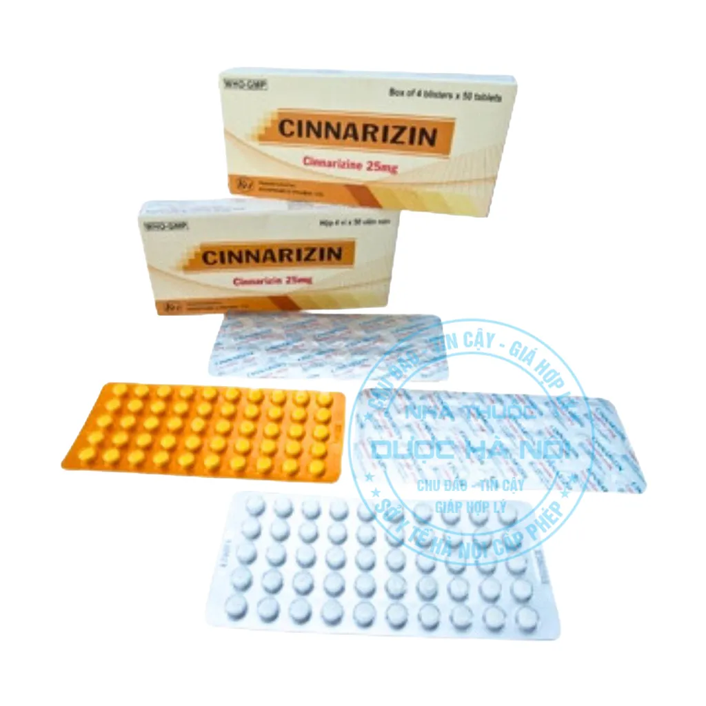 Thuốc Cinnarizin 25mg Khapharco