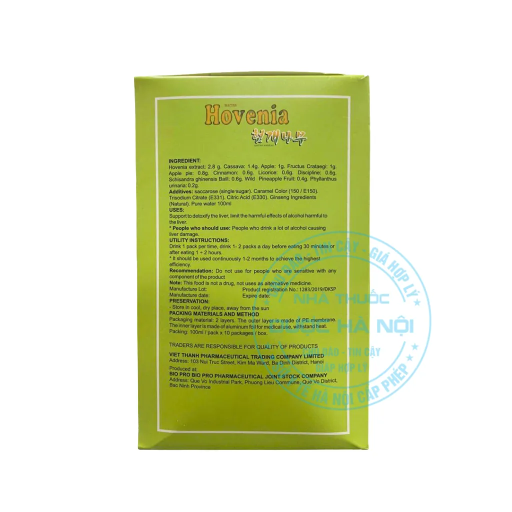 Nước Hovenia VT Pharma