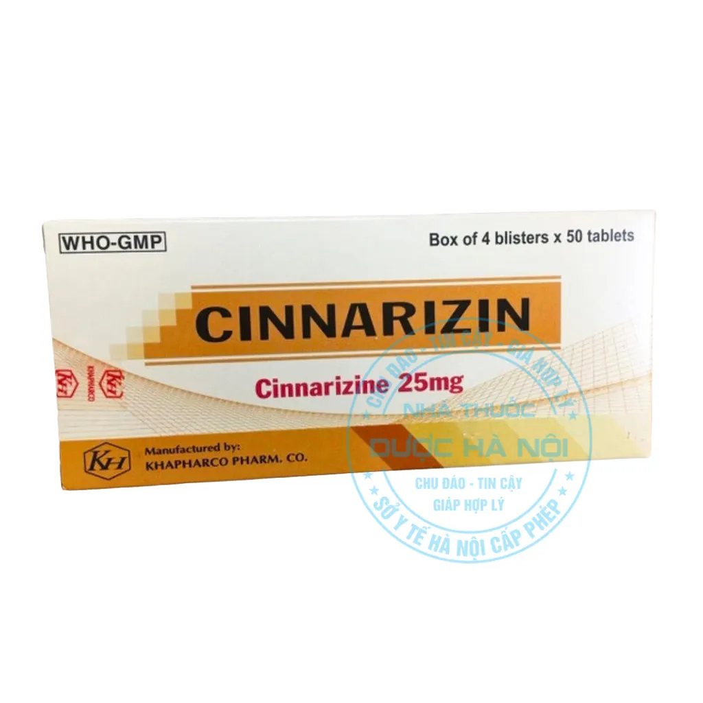 Thuốc Cinnarizin 25mg Khapharco
