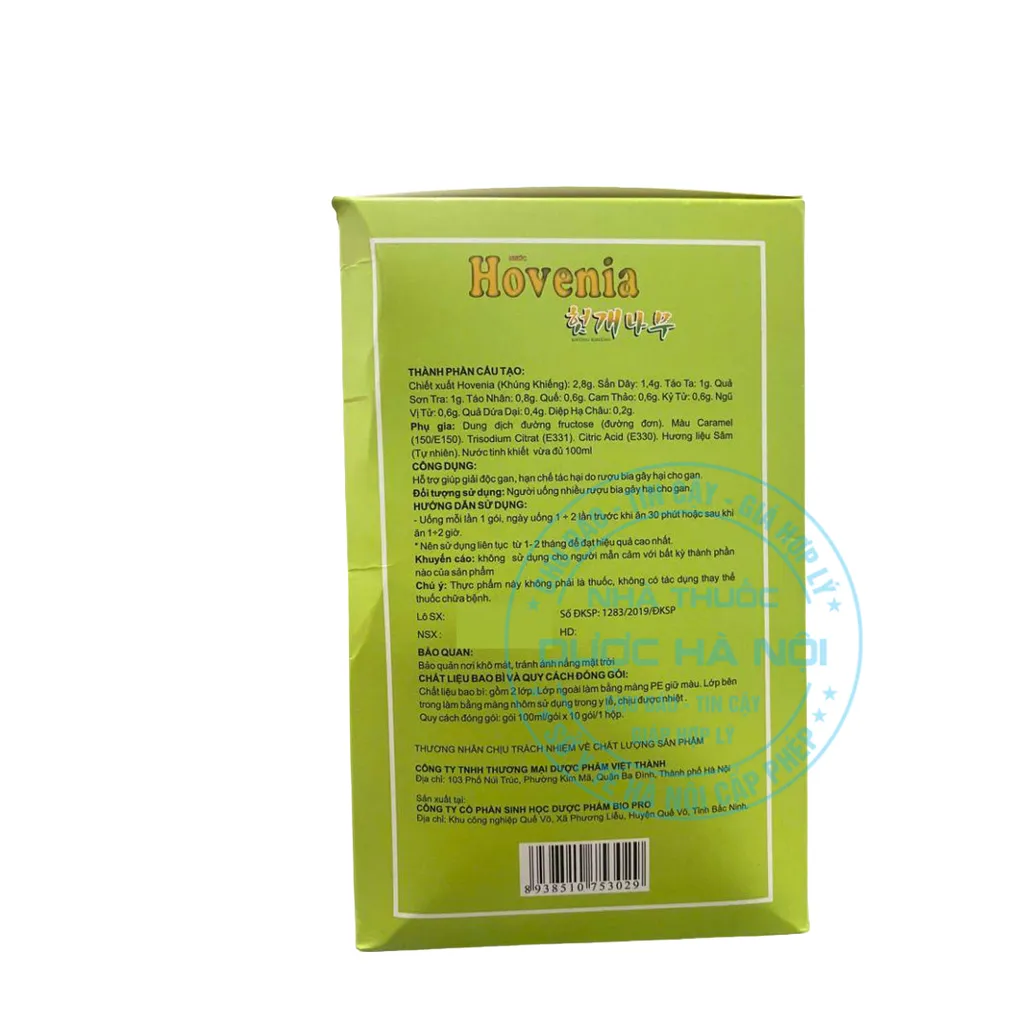 Nước Hovenia VT Pharma