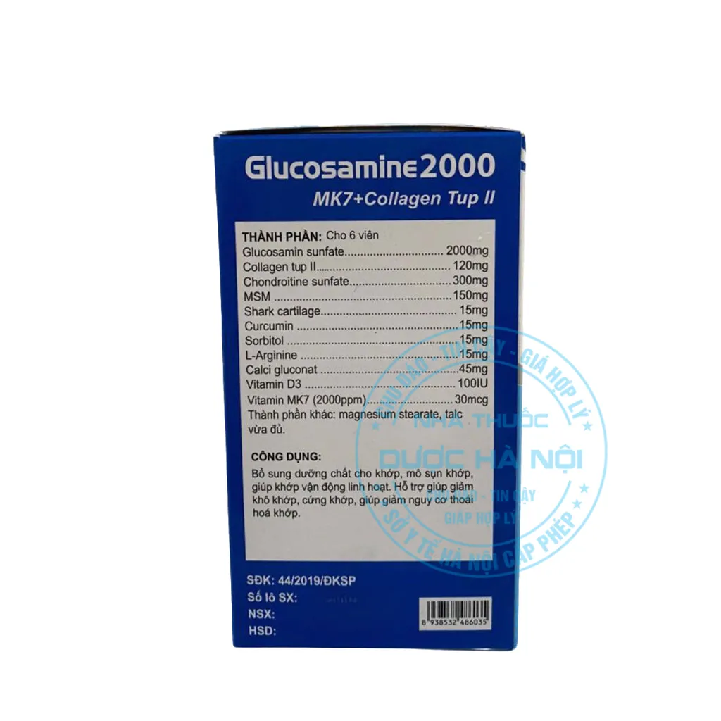 Viên uống Glucosamine 2000 MK7 + Collagen Tup II
