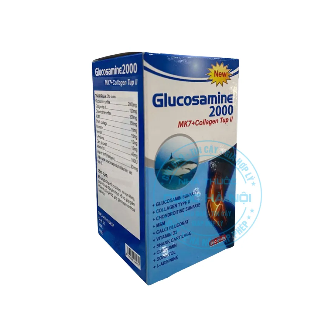 Viên uống Glucosamine 2000 MK7 + Collagen Tup II