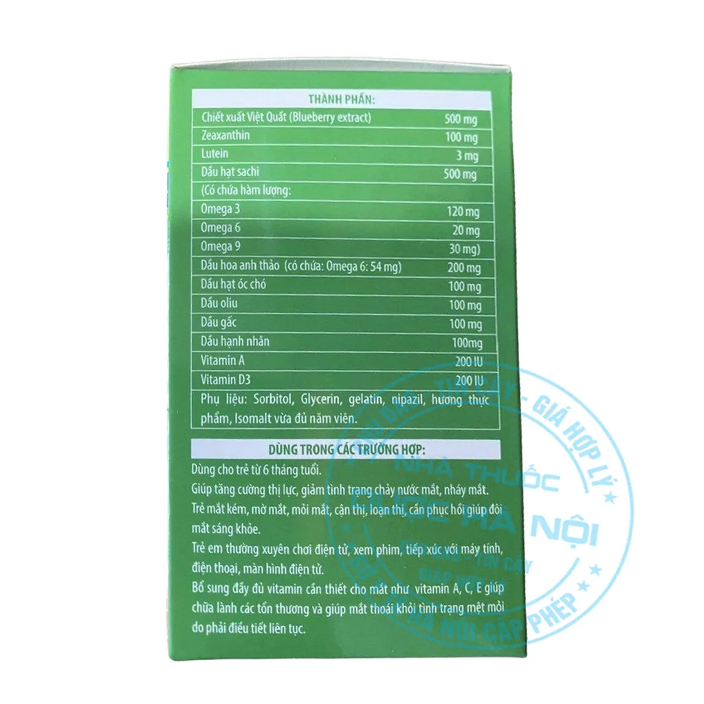 Viên uống Kids Eyes Lutein Bilberry DHA