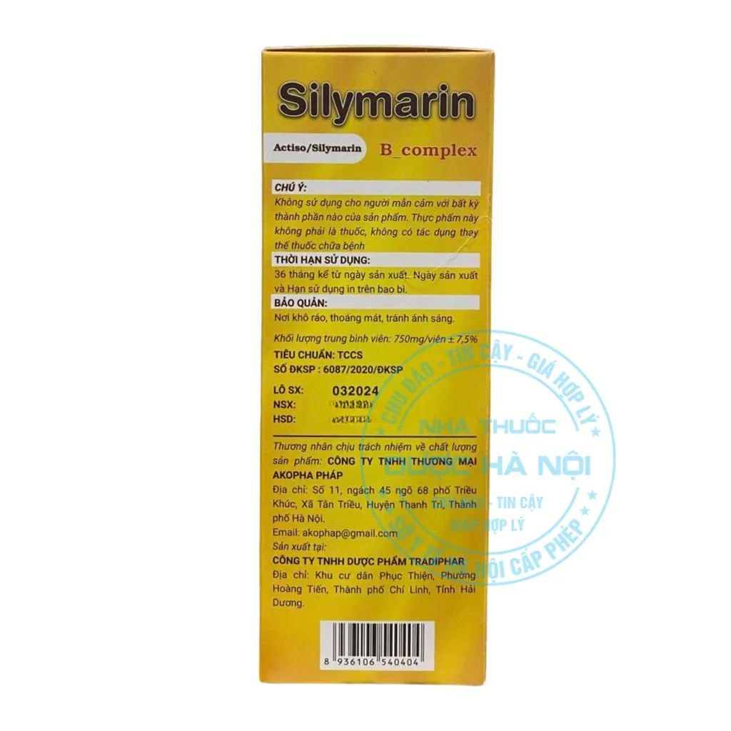 Viên uống Silymarin B_complex