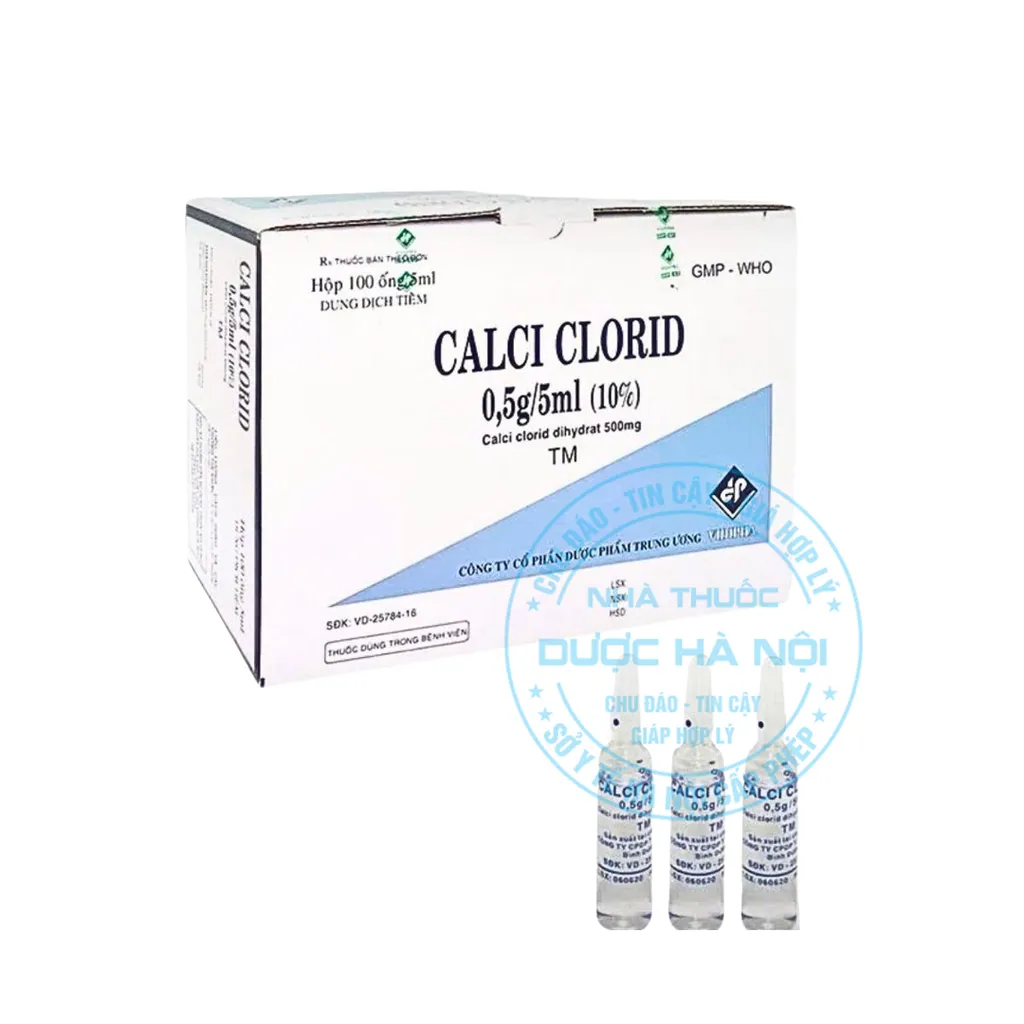 Thuốc Calci clorid 0.5g/5ml