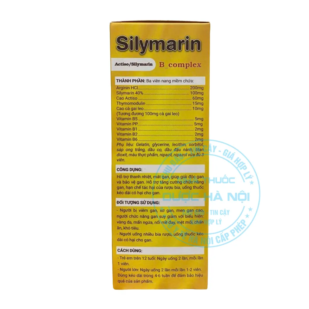 Viên uống Silymarin B_complex