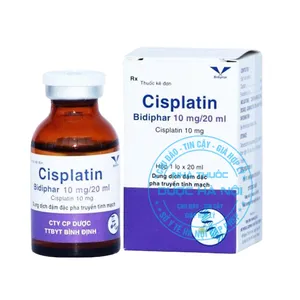 Thuốc Cisplatin Bidiphar 10mg/20ml điều trị các loại ung thư khác nhau