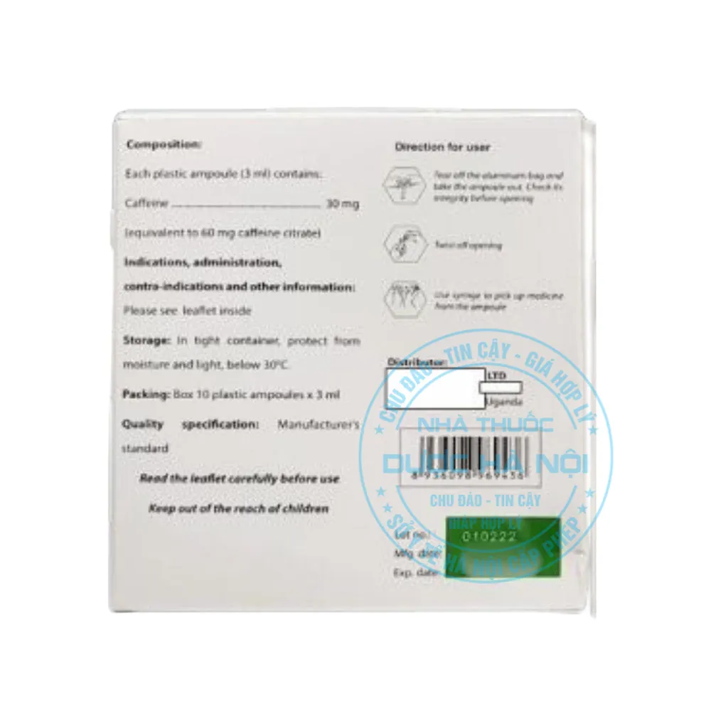 Thuốc BFS-Cafein 30mg/3ml