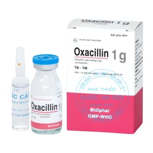 Thuốc Oxacillin 1g điều trị các nhiễm trùng do tụ cầu kháng penicillin