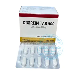 Thuốc Dixirein Tab 500 giúp long đờm, giảm triệu chứng ho, khó thở