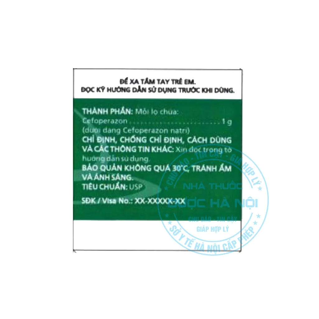 Thuốc Cefoperazone 1g
