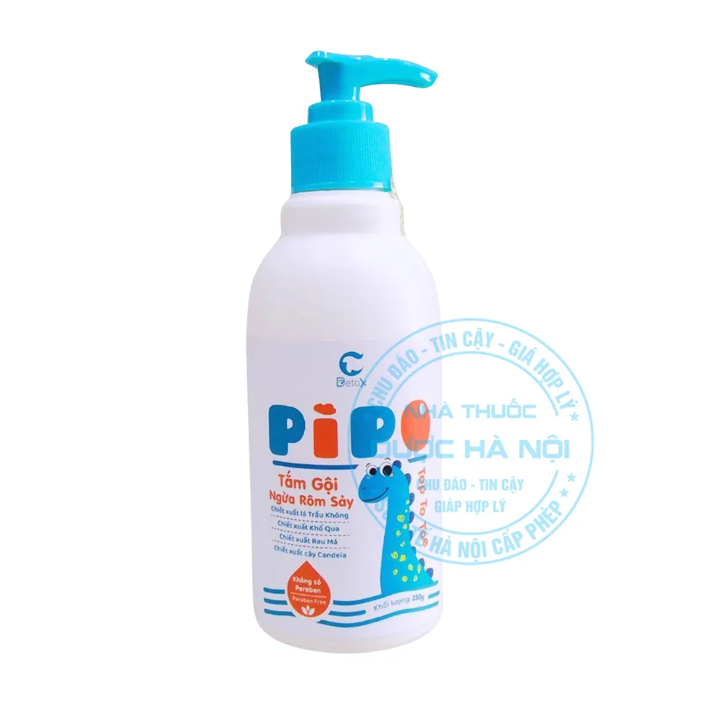 Sữa Tắm Gội Ngừa Rôm Sảy Pipo C-Renew 250g
