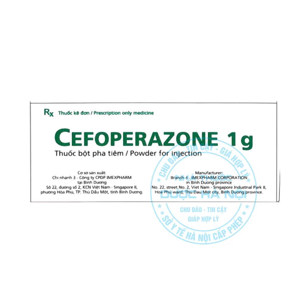 Thuốc Cefoperazone 1g