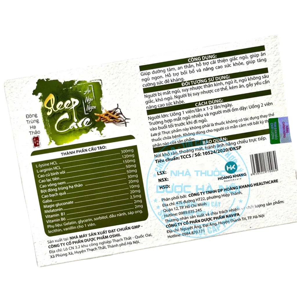 Viên uống Sleep Care Ăn Ngủ Ngon Navifa