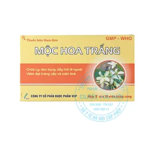 Thuốc Mộc Hoa Trắng VCP điều trị các bệnh lý về tiêu hóa như lỵ amip, viêm đại tràng