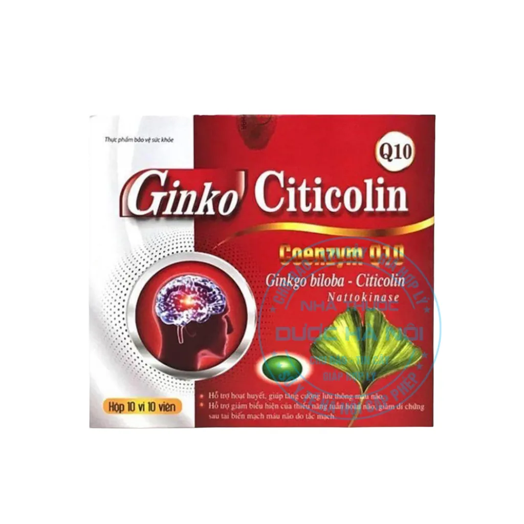 Viên uống Ginko Citicolin Q10