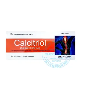 Thuốc Calcitriol 0.25mcg DHG điều trị các bệnh lý thiếu canxi và xương khớp