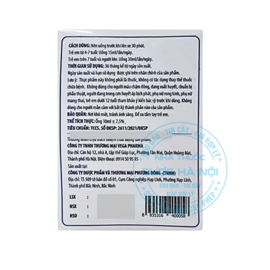 Siro Sataxe Vega 10ml