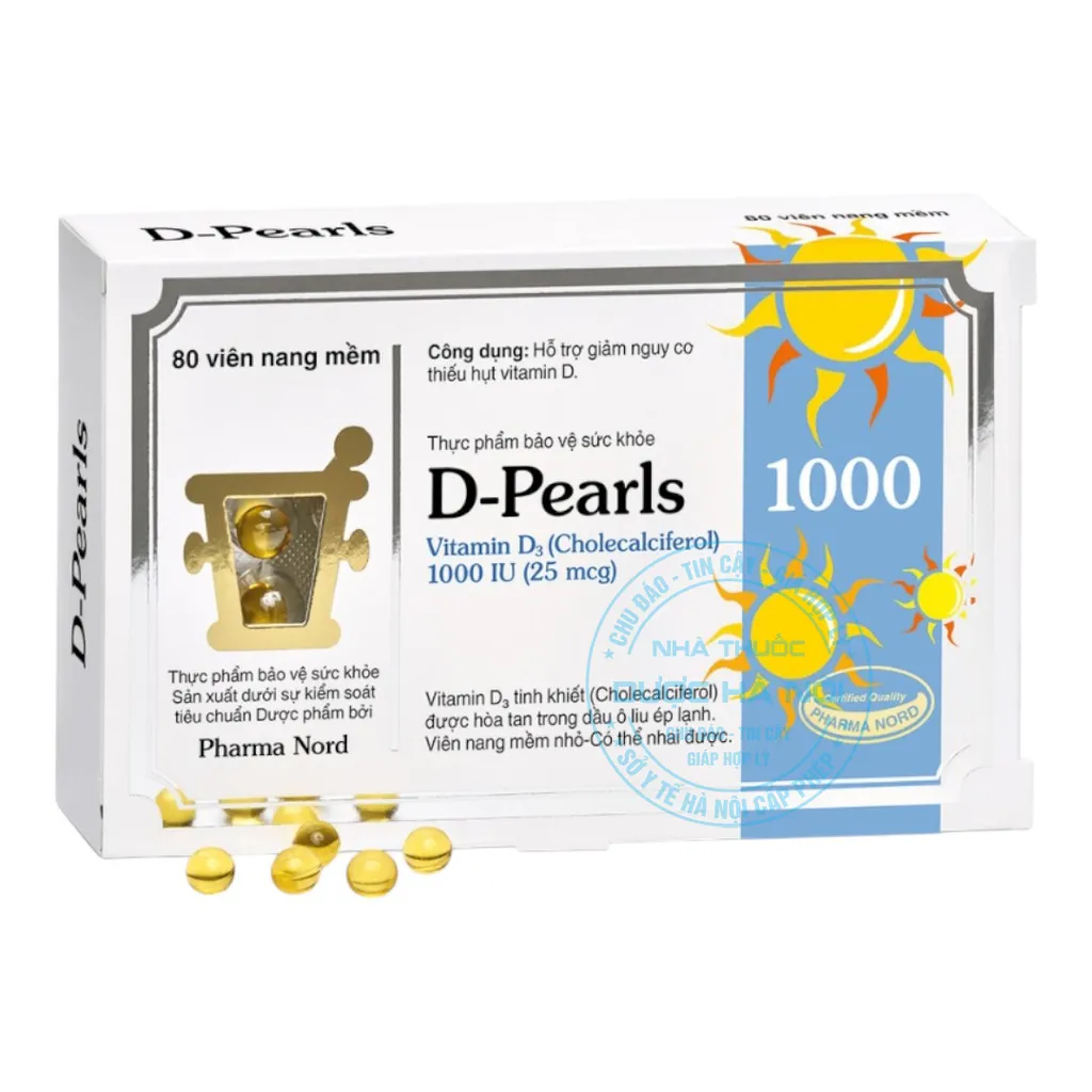 Viên uống Vitamin D3 Pharma Nord D-Pearls