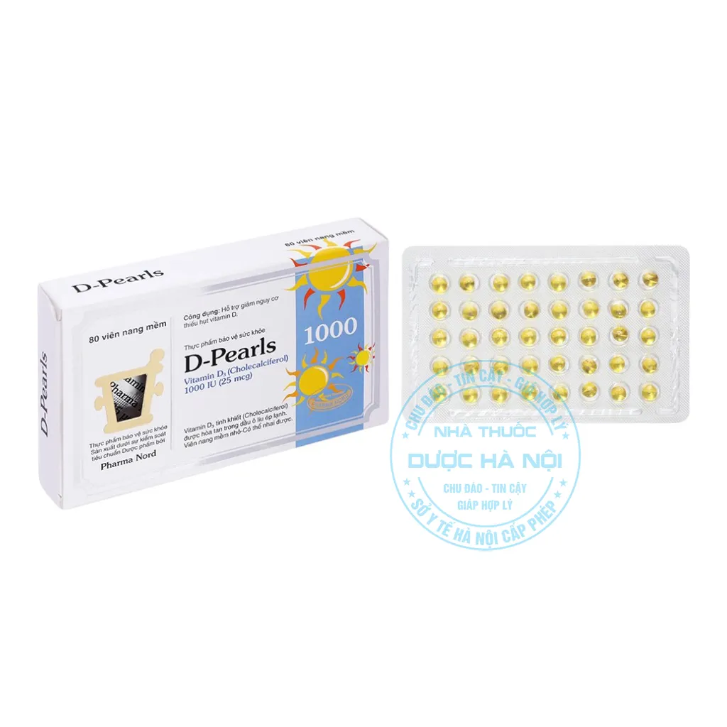 Viên uống Vitamin D3 Pharma Nord D-Pearls