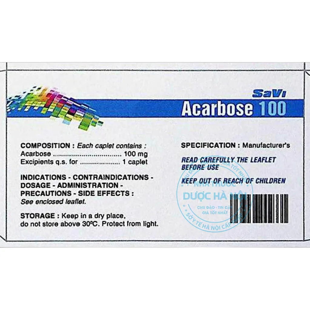 thuốc SaVi Acarbose 100