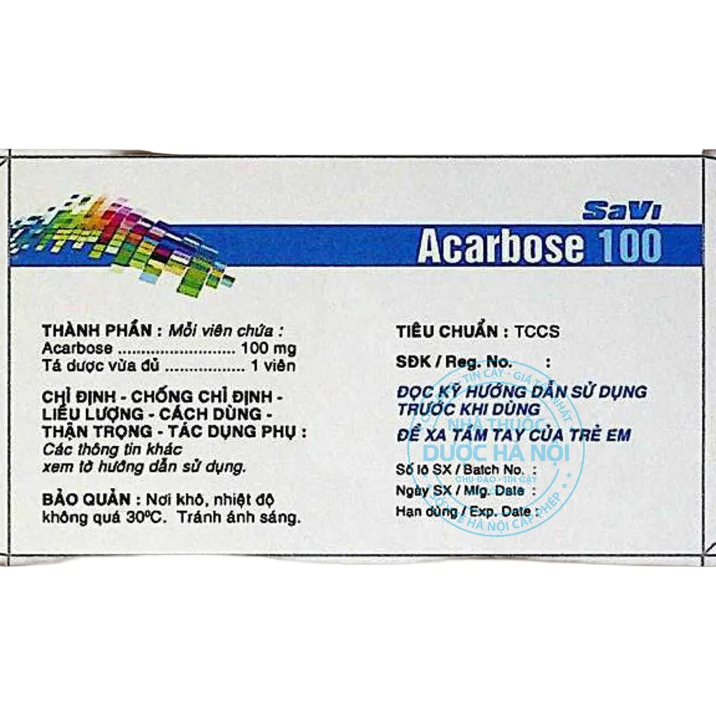 thuốc SaVi Acarbose 100