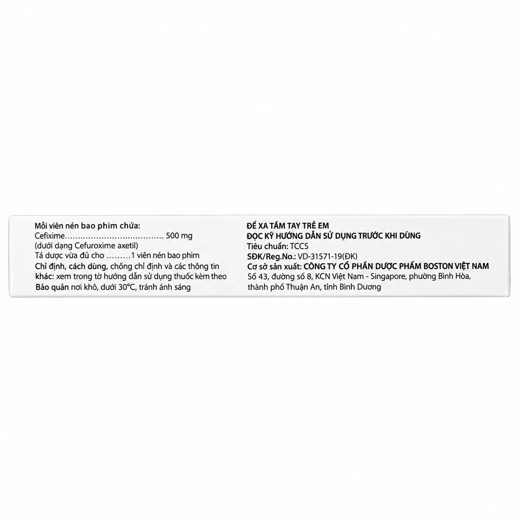 thuốc kháng sinh Bosfuxim 500mg