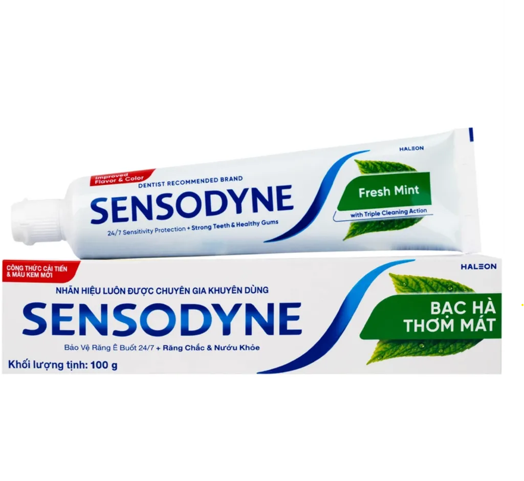 Kem đánh răng Sensodyne Fresh Mint bạc hà
