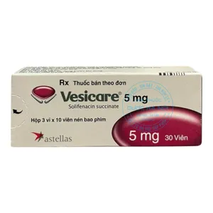 Thuốc Vesicare 5mg điều trị triệu chứng của bàng quang tăng hoạt động