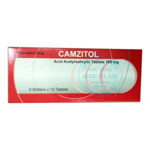 Thuốc Camzitol 100mg phòng tránh đột quỵ và nhồi máu cơ tim ( hộp 6 vỉ x 10 viên )
